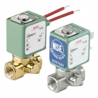 ASCO Solenoid Valve: 2-Way, Normally Closed, 1/8 in Pipe Size, 110V AC/120V AC, Open Frame, Compact (MPN U8256A104E)