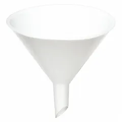 General Purpose Lab Funnel, Polypropylene, 720 mL, 170 mm, 2.5 cm Stem, 75 mm Stem Length, White