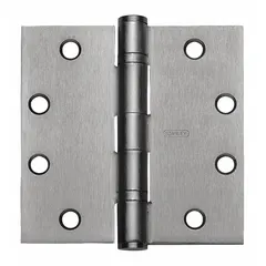 This full mortise-mount butt hinge is made of bronze with a 2-inch leaf width. It features ball bearings for smooth operation and a removable pin for easy installation and maintenance. Suitable for mounting doors in various settings where a flush fit is required.