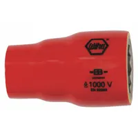 WIHA Insulated Socket: 1/2 in Drive Size, 15/16 in Socket Size, 1 5/8 in Overall Lg, 12-Point, Std (MPN 31716)