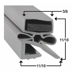 Replacement door gasket for Hobart commercial refrigerators and freezers. Restores door seal integrity to maintain internal temperature and reduce energy loss. Suitable for foodservice and industrial kitchen environments.