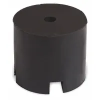 MI-T-M Isolator: Mfr Part # 14-0008, Rubber, 2 in Overall Dia