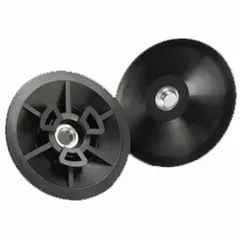 This fiber disc pad hub is designed for mounting fiber discs on angle grinders. It features a 5/8"-11 thread and a 4 1/2 in diameter, suitable for surface blending, deburring, and finishing in metalworking and fabrication applications. Sold in a pack of 10.