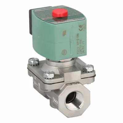 REDHAT Solenoid Valve: 2-Way, Normally Closed, 1/2 in Pipe Size, 24V DC, High Flow - 2-Way/2-Position, Normally Closed Solenoid Valves