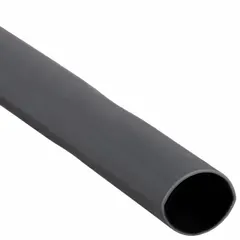 Black adhesive-lined heat shrink tubing with 1.5 in inner diameter before shrinking and 0.51 in after shrinking. Each piece is 4 ft long, sold in a pack of 5. Designed for insulating and sealing electrical connections and cables against moisture and corrosion.