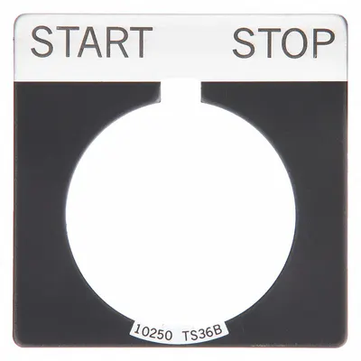 EATON Legend Plate: 30 mm Panel Mounting Size, Square - Push-Button Rings & Plates