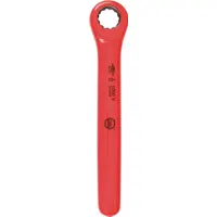 WIHA Box End Wrench: Chrome, 8 mm Head Size, 5 in Overall Lg, Std, 0° Head Offset Angle, Reversing (MPN 21208)