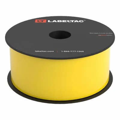 CREATIVE SAFETY SUPPLY LabelTac Pro Model Standard Supply: 2 in x 150 ft, Vinyl, Yellow (Gloss) - LabelTac Thermal Transfer Continuous Label Rolls