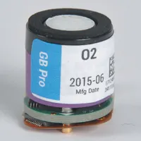 Replacement oxygen sensor for the GasBadge Pro gas detector. Measures oxygen concentration from 0 to 30% by volume. Designed for use in industrial environments where oxygen monitoring is required, such as confined spaces and process areas. Sensor has a 2-year operational life