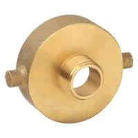 This brass straight adapter connects fire hoses with NH threads to NPT-threaded standpipes or hydrants. It is used in fire protection systems to transition between thread types, ensuring a secure connection for water supply