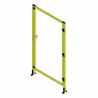 T-Slot Framing System Door: Stand-Alone, Yellow, Left Swing, 72 in H x 39 in W x 5 1/2 in D, Solid (MPN 48340)