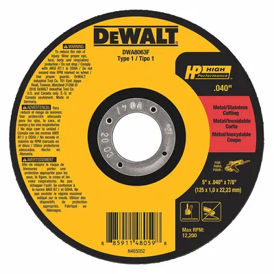 DEWALT DWA8063F General Purpose Cut-Off Wheel - General Purpose Cut-Off Wheels for Carbon & Stainless Steel
