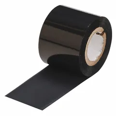 Black resin ribbon from the R6000 series, 1 9/16 in x 500 ft. CSA approved and solvent-resistant. Compatible with THT 3" Core Printers. Used for printing durable labels in industrial environments.