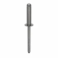 Inch-series domed-head blind rivet with 0.183" diameter, 2 10/99" length, 51/64" body length, and 2 3/32" overall length. Supplied in a 250-piece pack. Used for fastening materials where only one-sided access is available, common in sheet-metal assembly and general fabrication