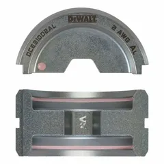 U-die set for crimping #2 AWG aluminum wire. Designed for use with the DCE310 crimper. Used in electrical terminations for aluminum conductors.