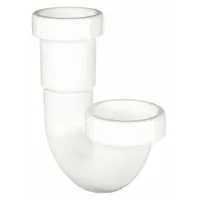 APPROVED VENDOR Bend: Plastic, White, 1 1/2 in_1 1/4 in Nominal Pipe Size, 5 1/2 in Overall Lg, Slip