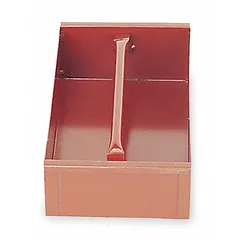 Steel tote tray for organizing and carrying tools, parts, and hardware. Overall dimensions: 8 in width, 15-3/16 in length, 4 in height. Suitable for use on jobsites, in workshops, or within larger storage systems.