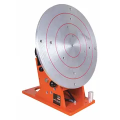 This FEIN welding positioner features a fixed-speed rotary turntable for holding and rotating workpieces during welding. With a 250 lb vertical load capacity and 90° maximum tilt angle, it supports stable positioning for improved weld quality and operator ergonomics. Suitable for fabrication and metalworking tasks requiring precise, repeatable rotation.