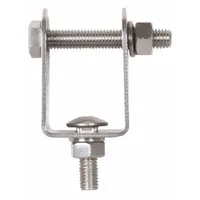 MAXXIMA Mounting Bracket: Mounting Bracket, Silver, Stainless Steel, 1 in Lg, 2 in Ht, 1 5/16 in Wd (MPN M50919)