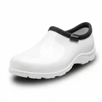 This loafer-style plain-toe shoe from SLOGGERS is designed for industrial environments requiring slip-resistant footwear. It is suitable for light manufacturing, hospitality, or maintenance settings where a professional appearance and ease of wear are needed. Color: White. Size: 9. Width: B. Style number: 51120