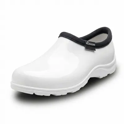 SLOGGERS Loafer-Style Plain-Toe Shoe, White, Size 9, B Width, Style 51120 - Loafer-Style Plain-Toe Shoes