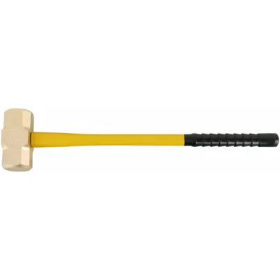 AMPCO Non-Sparking Sledge Hammer: Aluminum Bronze, Fiberglass Handle, 18 lb Head Wt - Non-Sparking Sledge Hammers