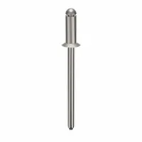 Inch-sized flush-mount blind rivet with 0.122" diameter, 1 27/67" length, 5/16" body length, and 1 13/32" overall length. Plain finish. Supplied in a 500-piece pack. Used for fastening materials where only one-sided access is available, common in sheet metal, automotive, and general fabrication