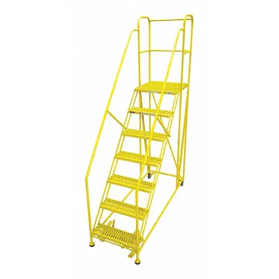COTTERMAN Work Platform: 5 ft Platform Ht - Max, 24 in x 24 in, Steel - Manual-Lock Rolling Single-Access Platforms