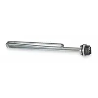 This 4,500 W, 240V AC threaded pipe heating element is designed for electric water heaters. The nickel-based alloy sheath resists corrosion in high sulfur content water. Insert length is 16.38 inches. Mounting hardware is included