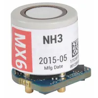 Replacement ammonia sensor for the MX6 iBrid gas detector series. Detects ammonia concentrations from 0 to 500 ppm. Used in industrial safety applications such as chemical processing, refrigeration, and wastewater treatment where ammonia leak detection is required