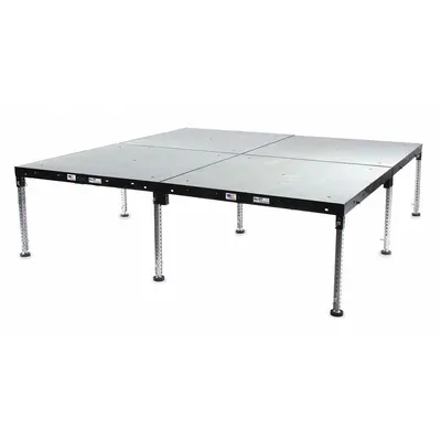 BIL-JAX Adjustable-Height Stage Package, 8x12 ft, Steel/Wood - Adjustable-Height Stages