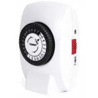 TORK Plug-In Timer: Mechanical, Indoor, Not Astronomic, 24 hr Setting, 5-15R, 125V AC (MPN 402B)