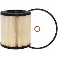 Diesel cartridge fuel filter with cellulose media, 9 3/4 in overall length and 4 3/16 in outside diameter. Includes O-ring. Used in diesel engine fuel systems to remove contaminants and water