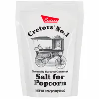 Butter and salt seasoning formulated for use in commercial popcorn machines. Each pack contains 2 lb of product, sold in a 12-pack case. Suitable for concession stands and food service operations requiring consistent seasoning for high-volume popcorn production