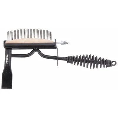 WESTWARD Chipping Hammer w/Brush: 11 in Overall Lg, Steel Handle, Parallel, 1 in Blade Lg - Chipping Hammer Brushes