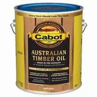 CABOT Wood Stain: Wood Stain, Exterior, Oil, 1 gal Container Size, Wood, Flat, Natural, Transparent (MPN 140.0019400.007)