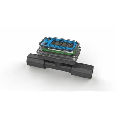 FLOMEC Watermeter: Flow Meter, Turbine, 1/2 in FNPT, 1/2 in Connection Size, FNPT - Inline Turbine Flowmeters with Totalizers for Water