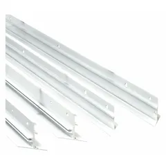 Adapter frame for mounting a 2 ft x 4 ft grid troffer into a drywall ceiling. Unfinished finish. Dimensions: 24 3/4 in width, 1/8 in height. Includes adapter frame. For use with any 2 ft x 4 ft grid troffer.