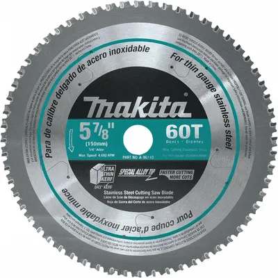 MAKITA A-96110 Carbide Circular Saw Blade - Stainless Steel-Cutting Blades