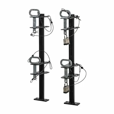 BUYERS PRODUCTS Channel-Style Lockable Trimmer Rack (2-Position) LT18 - Trailer Frame-Mount Tool Holders