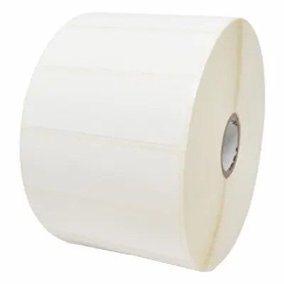 ZEBRA Barcode Printer Labels: 3 in Label Wd, 1 in Label Ht, White, 1 in Core Dia. - Desktop Thermal Transfer Labels