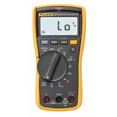 FLUKE Digital Multimeter: TRMS, CAT III 600V, 600 V Max AC Volt Measurement - Standard Feature Multimeters