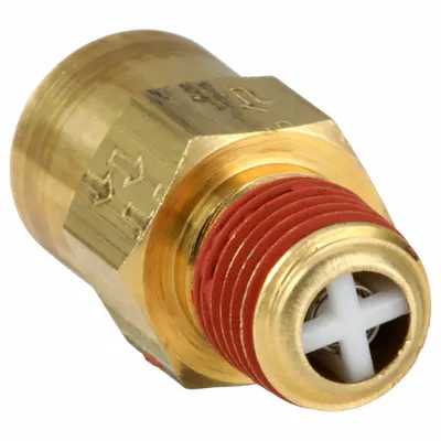 CONTROL DEVICES Check Valve: In Line, Brass, 1/4 in FPT, 1/4 in (M)NPT - Pneumatics