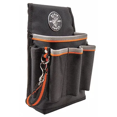 KLEIN TOOLS Tool Pouch: For 2 in Belt Wd - Max, 6 Pockets - Nylon Tool Pouches