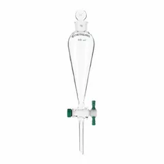 Separatory Funnel, Borosilicate Glass, 30 mL, 10.6 mm Stem, 85 mm Stem Length, Colorless