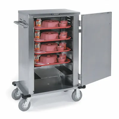 LAKESIDE 5510 Stainless Steel Meal Delivery Cart, Non-Pass-Through, 1 Door - Stainless Steel Meal Delivery Carts