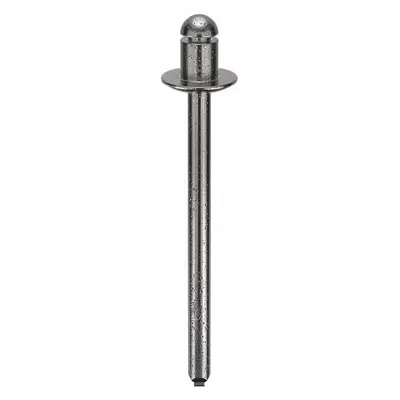 STANLEY Domed-Head Blind Rivet, 1/8 in dia, 1 9/40 in L, PK100 - Domed-Head Blind Rivets
