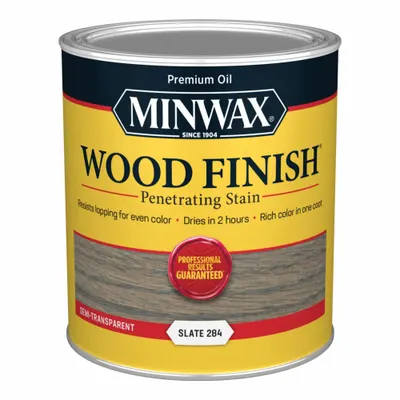 MINWAX Wood Finish Wood Stain, Interior, Oil, Semi-Transparent, Slate, 1 qt - Wood Stains