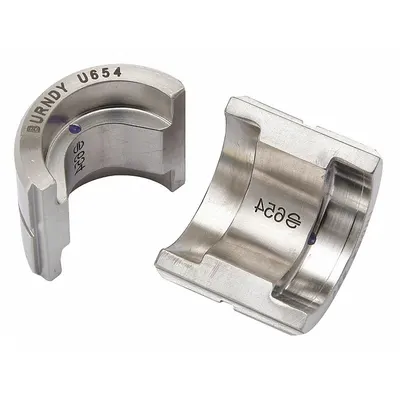 BURNDY U654 Upper and Lower Crimping Die Set for YH Copper H-Taps, 6 Sizes - Burndy Replacement Crimping Dies