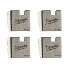 This die head is designed for cutting NPT right-hand threads on iron pipe. Made of high-speed steel, it includes four dies per pack. Suitable for use with manual and handheld power threaders in plumbing and industrial piping applications.